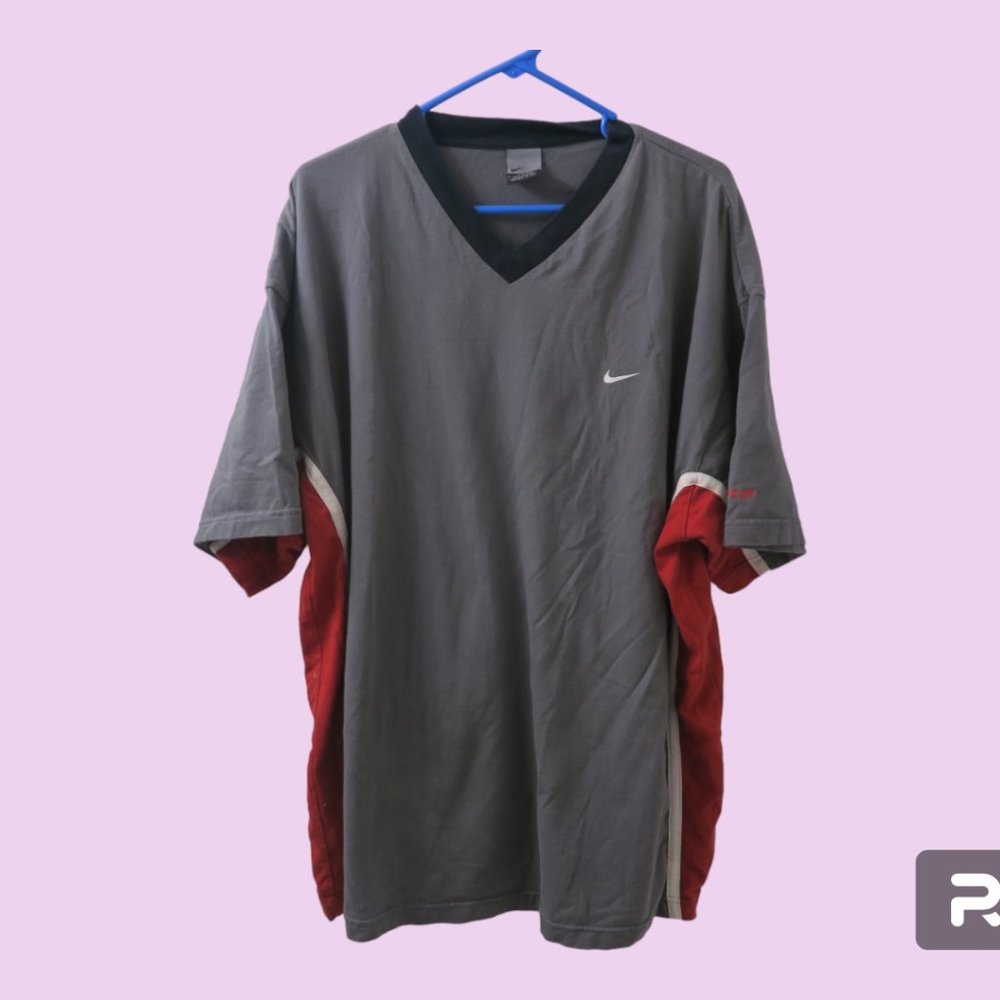 NIKE Men's t-shirt RFC# NME 920220 KL4 in gray, red and white size XXL.